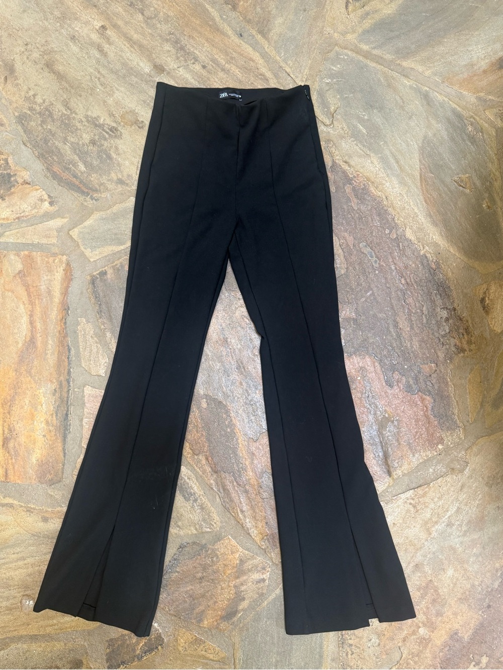 Zara Black Tailored High-Rise Flare Pants size M